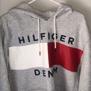 Tommy Hilfiger Denim Logo-Print Hoodie